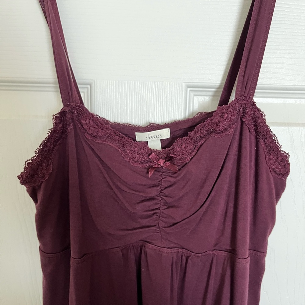 Soma Women's Plum Lace Detail Chemise